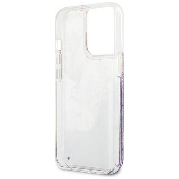 Guess Guess GUHCP13XLFLSU iPhone 13 Pro Max 6,7" fioletowy/purple hardcase Flower Liquid Glitter