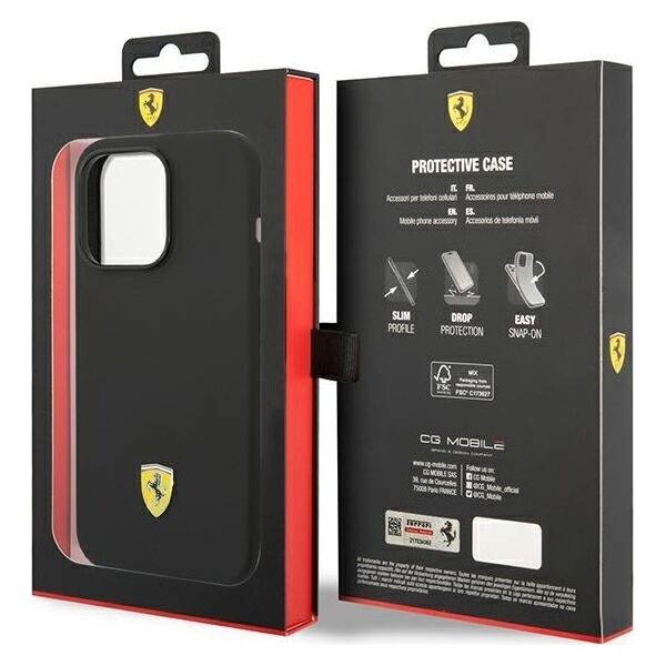 Ferrari Ferrari FESSIHMP14XBK iPhone 14 Pro Max 6,7" czarny/black hardcase Silicone Metal Logo Magsafe NoSize