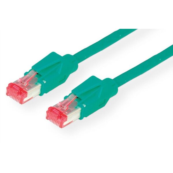 Kabel krosowy DÄTWYLER Cat.6 (klasa E) S/FTP, CU 7702 flex LSOH, Hirose TM21, zielony, 0,5 m