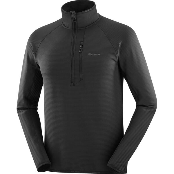 Bluza z zamkiem Salomon Essential Lightwarm HZ - deep black