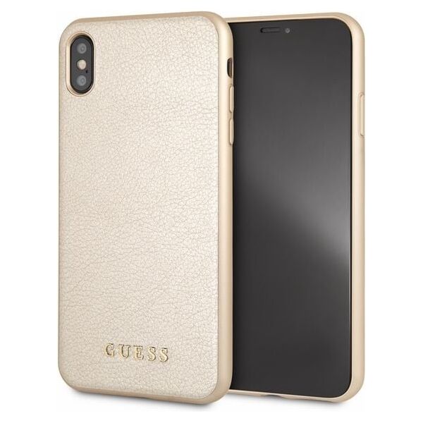 Guess Guess GUHCI65IGLGO iPhone Xs Max gold /złoty hard case Iridescent