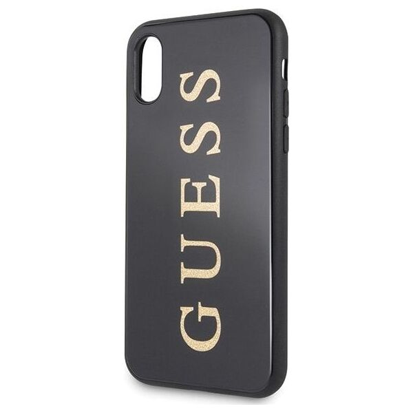 Guess Guess GUHCPXTGGGBK iPhone X/Xs czarny /black hard case Classic Double Layer Glitter uniwersalny