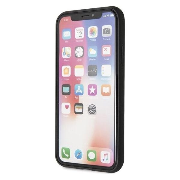 Guess Guess GUHCPXTGGGBK iPhone X/Xs czarny /black hard case Classic Double Layer Glitter uniwersalny