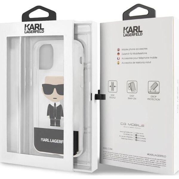 Karl Lagerfeld Karl Lagerfeld iPhone 11 Pro KLHCN58TPUTRIC przeźroczysty hard case Iconic Karl
