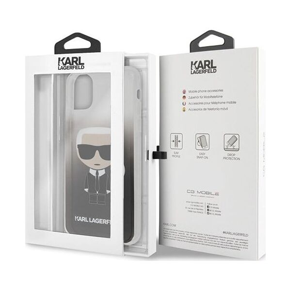 Karl Lagerfeld Karl Lagerfeld iPhone 11 Pro Max KLHCN65TRDFKBK czarny hard case Gradient Iconic Karl