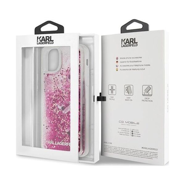 Karl Lagerfeld Karl Lagerfeld KLHCN65ROPI iPhone 11 Pro Max różowo-złoty/rosegold hard case Glitter