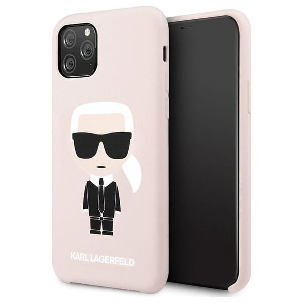 Karl Lagerfeld Karl Lagerfeld KLHCN58SLFKPI iPhone 11 Pro hardcase jasnoróżowy/light pink Silicone Iconic uniwersalny