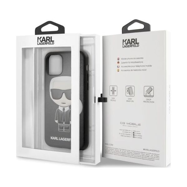 Karl Lagerfeld Karl Lagerfeld KLHCN58IKPUBK iPhone 11 Pro hardcase czarny/black Iconic Karl Embossed uniwersalny