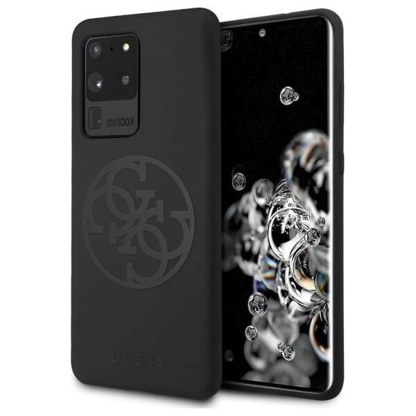 Guess Guess GUHCS69LS4GBK S20 Ultra G988 black/czarny hard case Silicone 4G Tone On Tone