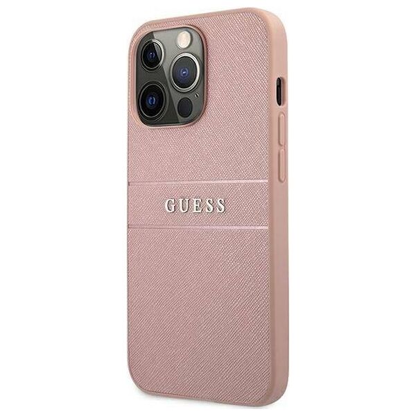 Guess Guess GUHCP13LPSASBPI iPhone 13 Pro / 13 6,1" różowy/pink hardcase Saffiano Stripe