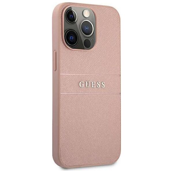 Guess Guess GUHCP13LPSASBPI iPhone 13 Pro / 13 6,1" różowy/pink hardcase Saffiano Stripe
