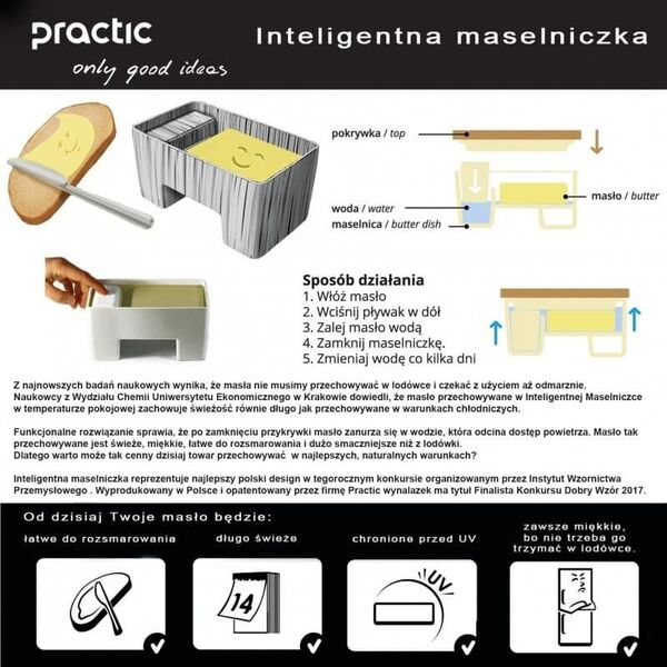 Maselniczka Practic Inteligentna maselniczka BĄBLE PRACTIC grafit