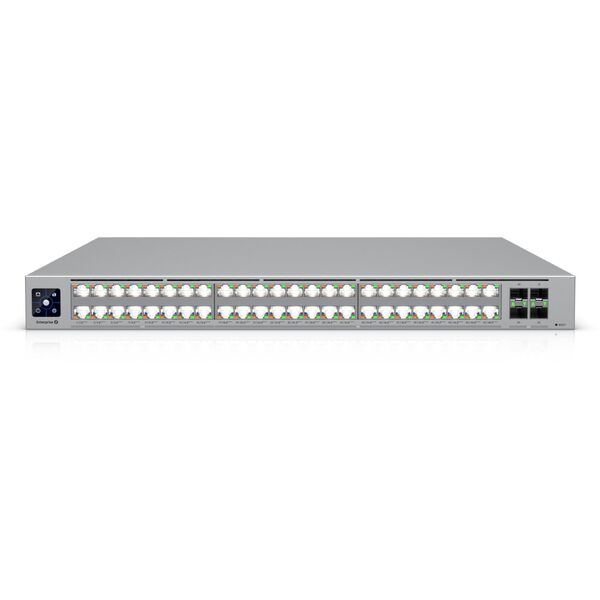 Ubiquiti Switch UniFi 16x2.5G RJ45/32x10G RJ45/4xSFP28 Managed PoE+++ 2150W 19" Rack-Mountable, 1,3" Touchscreen