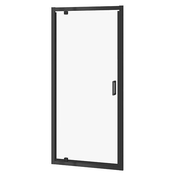DRZWI PIVOT KABINY PRYSZNICOWEJ ARTECO CZARNA 90X190 SZKŁO TRANS