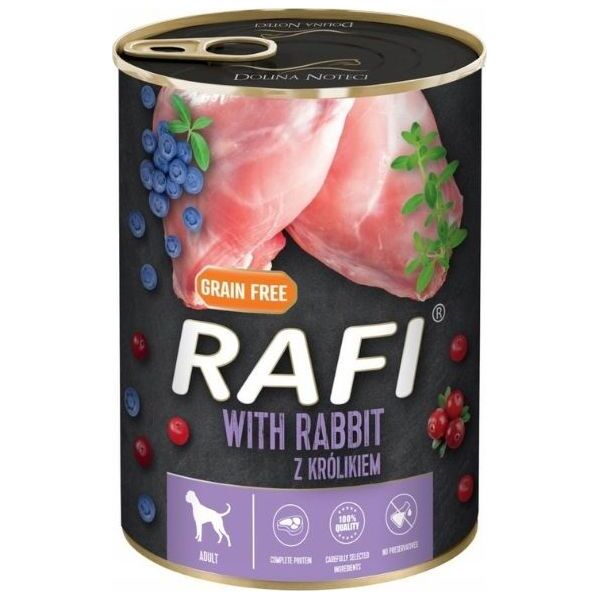 Rafi Dolina Noteci Rafi dla psa z królikiem 400g