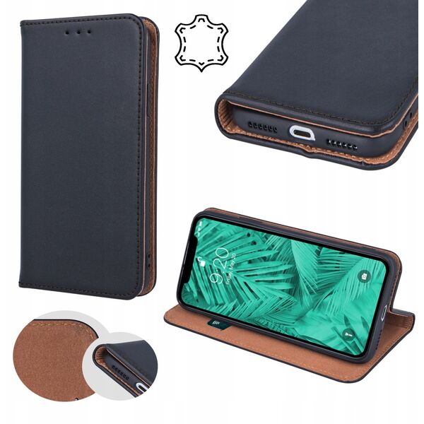 Kabura SMART PRO Book skórzana do IPHONE 17 Pro Max czarny