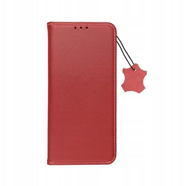 Kabura SMART PRO Book skórzana do IPHONE 17 bordowy