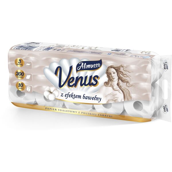 Almusso Venus, Papier toaletowy 3-warstwowy, 10 rolek