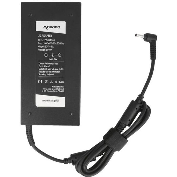 Zasilacz Movano 20v 9a (4.5x3.0) 180W do MSI