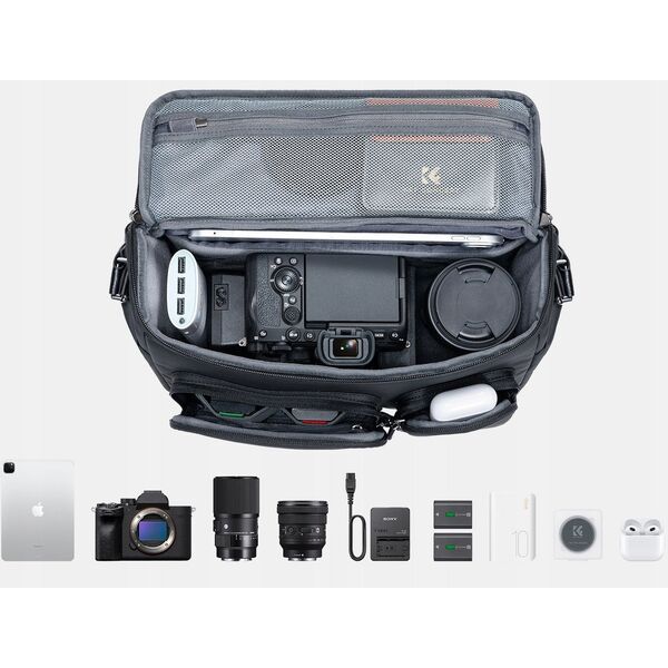 Torba Fotograficzna Kabura 10l Foto Sling Aparat Dslr Dron Kamera Gimbal Kf / Kf13.142 / Czarny