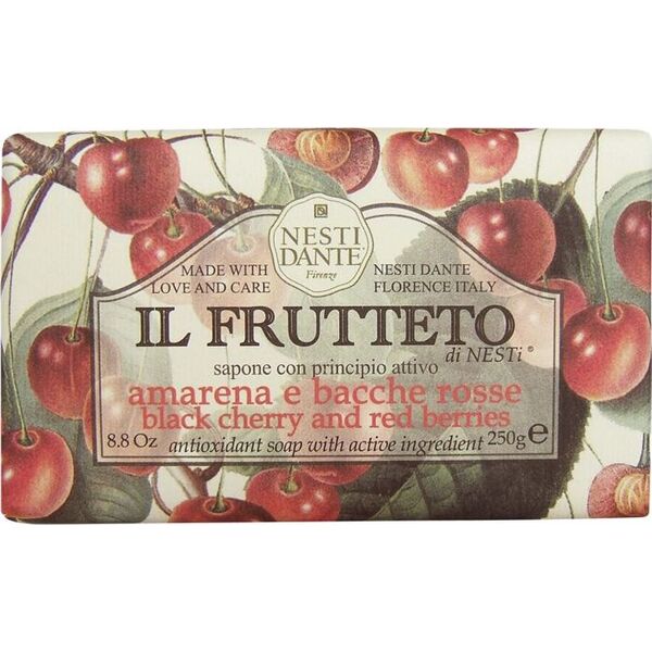 Nesti Dante Mydło w kostce Il Frutteto Sapone Czarna wiśnia i żurawina 250g