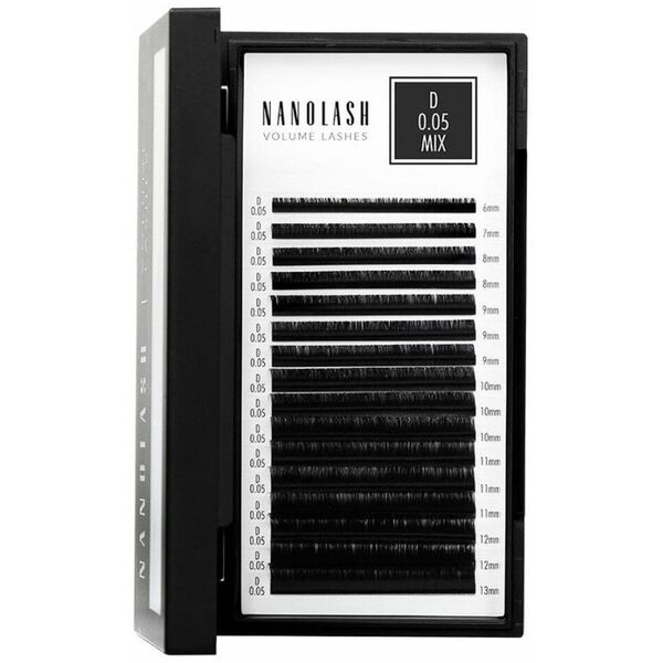 Zestaw sztuczne rzęsy Nanolash VOLUME LASHES Doczepy 6-13 mm