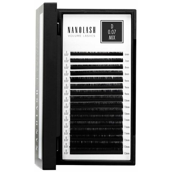 Zestaw sztuczne rzęsy Nanolash VOLUME LASHES Doczepy 6-13 mm