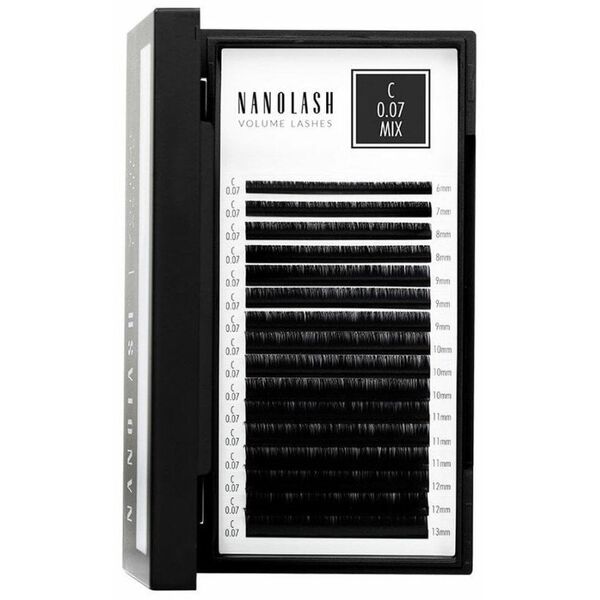 Zestaw sztuczne rzęsy Nanolash VOLUME LASHES Doczepy 6-13 mm