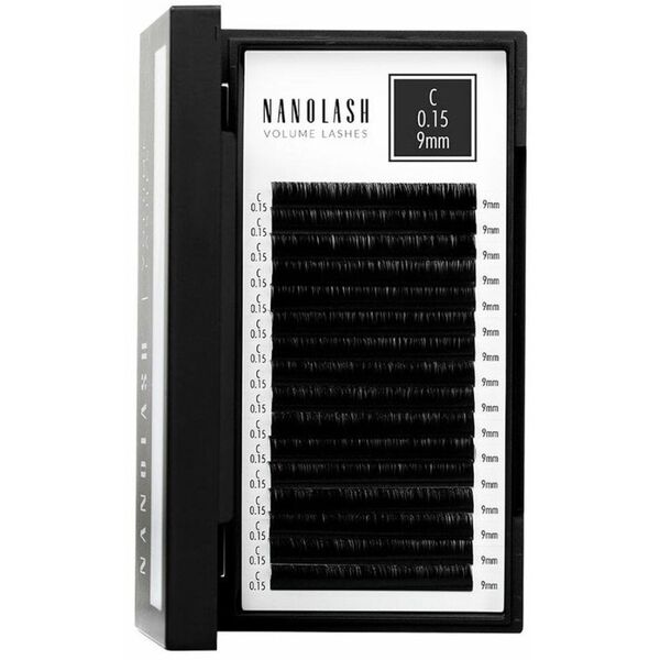 Zestaw sztuczne rzęsy Nanolash VOLUME LASHES Doczepy 9 mm