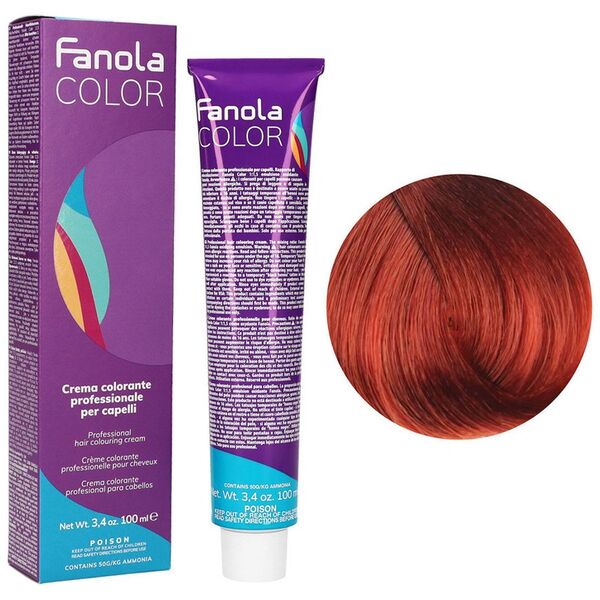 Fanola Color Krem koloryzujący Farba do włosów 100ml Dark Blonde Copper Red (6.46)