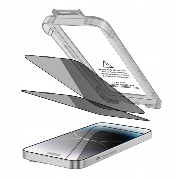 Szkło prywatyzujące Tech-Protect Quick Set Spy+ do Apple iPhone 14 Pro Privacy [2 PACK]