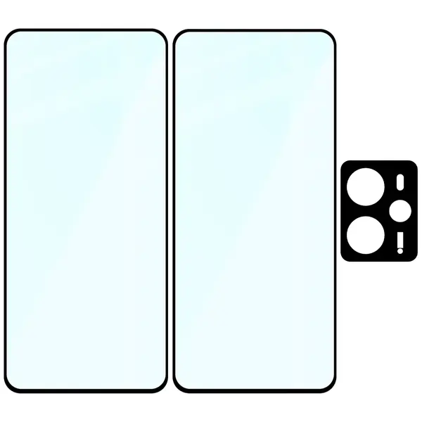 2x Szkło na ekran + szkło na aparat BIZON Edge Pack do Realme 14 5G / 14T 5G