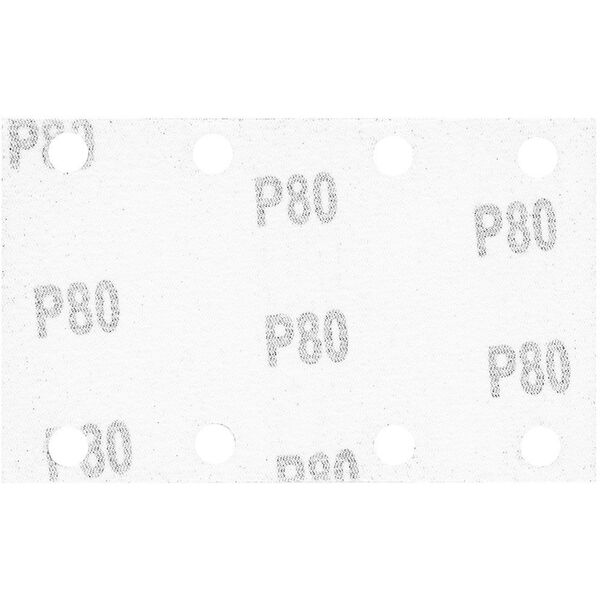 Papier ścierny prostokątny 8 otworów 128 x 78 mm P80 do 04-623, 5 szt. 54-050