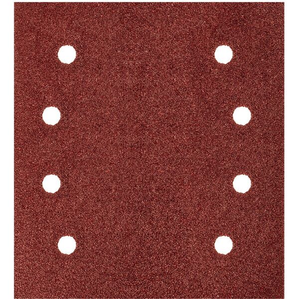 Papiery ścierne na rzep, kwadrat 113 x 113 mm, P80, 5 szt., z 8 otworami do 04-623
