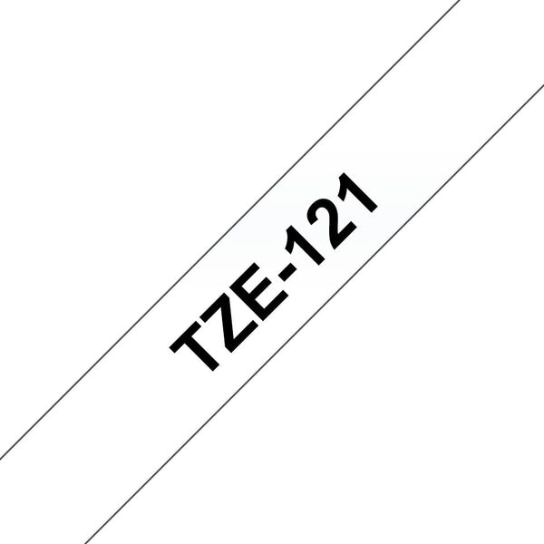 Brother Brother | TZe-121 Laminated Tape | Juodas on Clear | TZe | 8 m | 9 cm