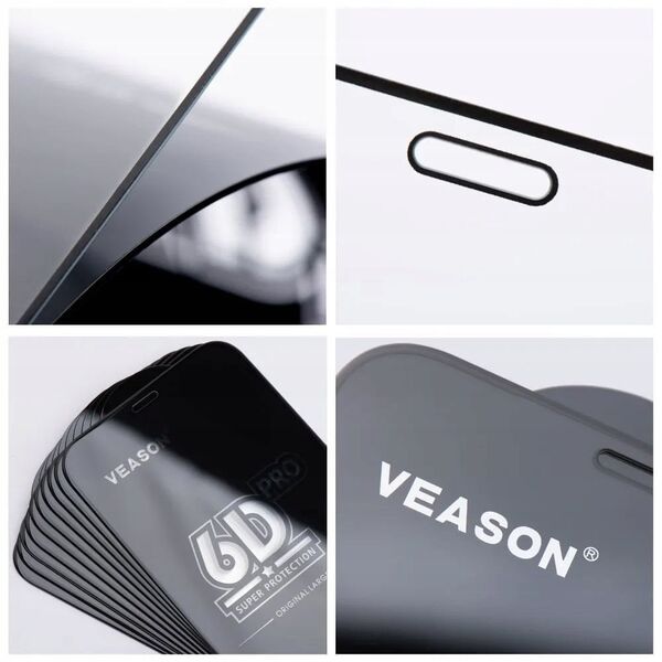 Tempered Glass 6D Pro Veason Glass (SET 10in1) - για Iphone 14 Pro μαύρο