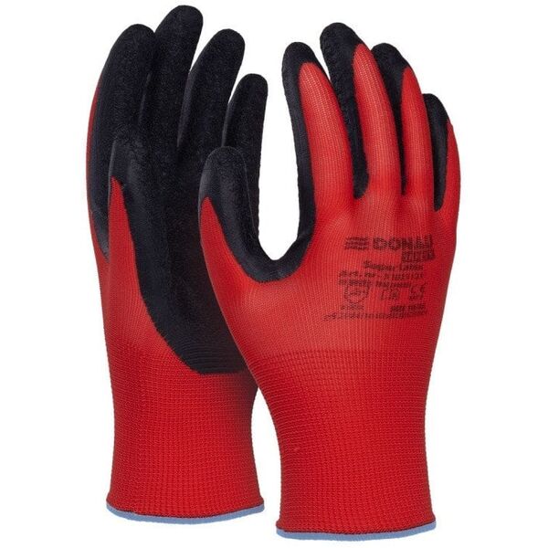 Rękawice Donau Safety Super Latex rozm.9 czerwone