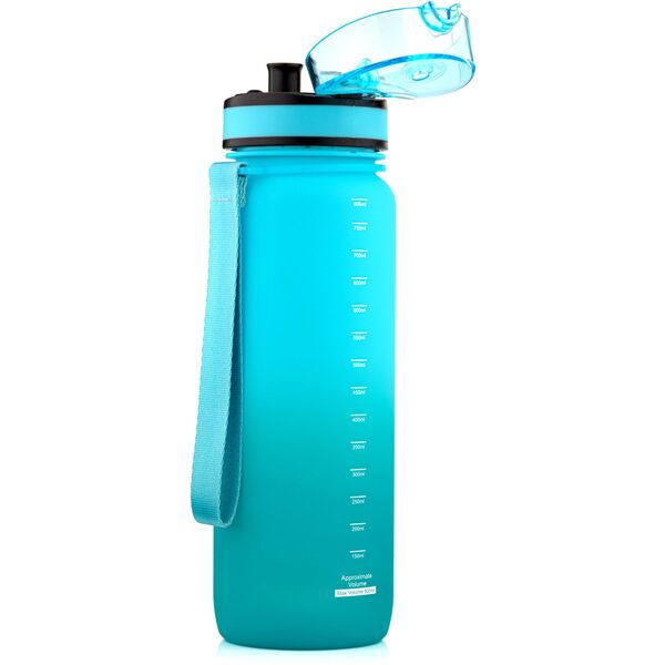 Bidon sportowy Meteor 800 ml błękitny/zielony