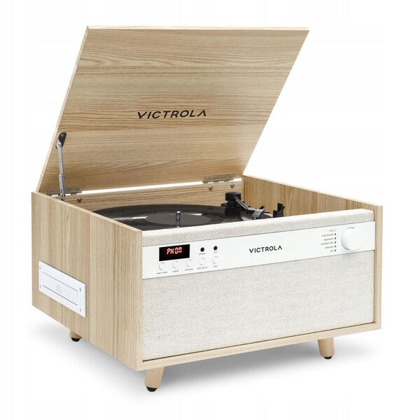 Victrola Century 6-in-1 music center, natural