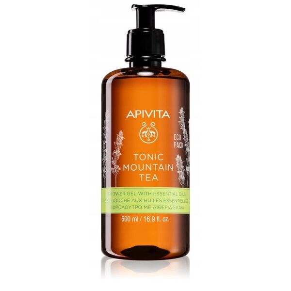 APIVITA_Tonic Mountain Tea Shower Gel with Essential Oils Eco Pack tonizujący żel pod prysznic z Górską Herbatą i olejkami eterycznymi 500ml