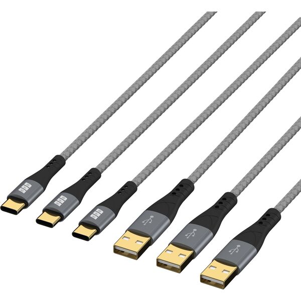 EFB Elektronik USB-AC-00008 kabel USB USB 2.0 2 m USB A USB C Czarny, Szary