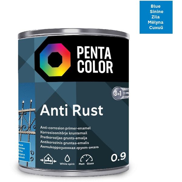 Pentacolor ΒΑΦΗ ANTICOR ΑΝΤΙΣΚΩΡΙΑΚΟ ΜΠΛΕ 0.9L