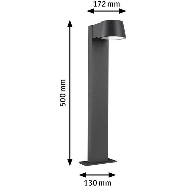 Oprawa ogrodowa CAPEA LED 6W 450lm 2200K 500mm IP44 230V antracyt  aluminium