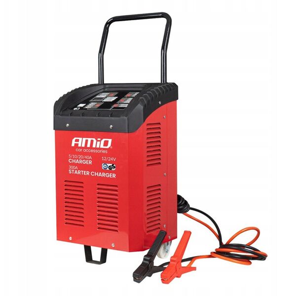 Prostownik z funkcją rozruchu max 40a 12v 24v rozruch 300a amio-04500