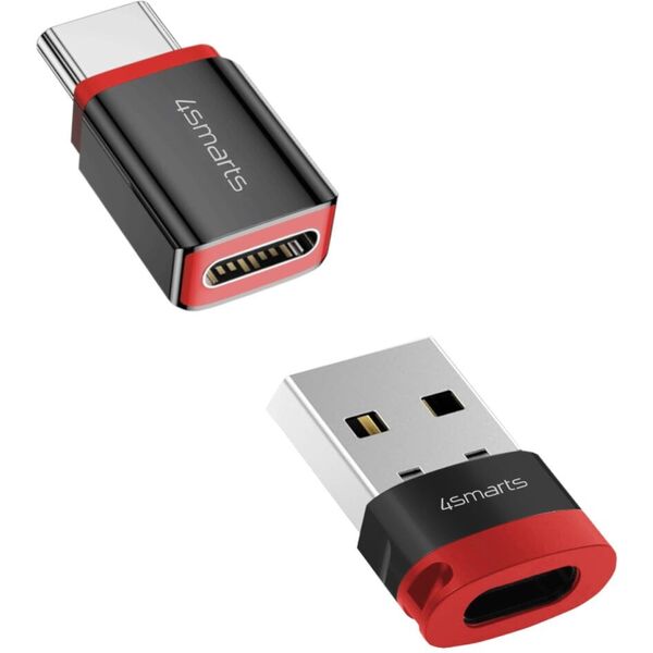 Adapter 4smarts Data Blocker USB-C do    USB-A/USB-C czarny 2szt