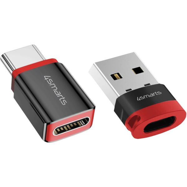 Adapter 4smarts Data Blocker USB-C do    USB-A/USB-C czarny 2szt