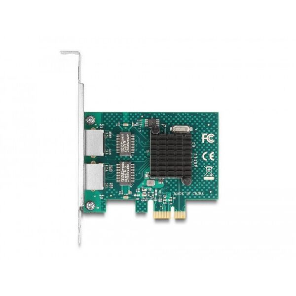 Delock - Netzwerkadapter - PCIe 2.0 Low-Profile - Gigabit Ethernet x 2