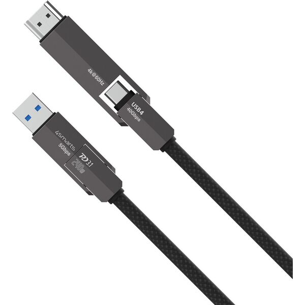 Kabel 4smarts ComboCord USB4 HDMI 240W 1.5m czarny