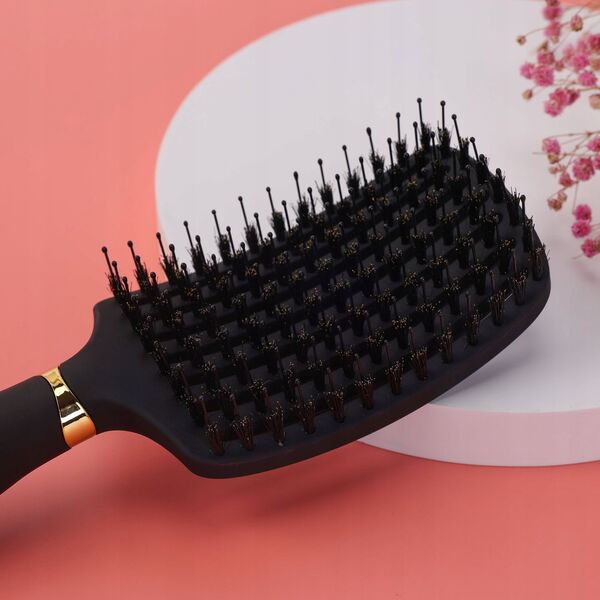 SISTER YOUNG_Ovia Hair Brush szczotka do włosów z włosiem dzika Black