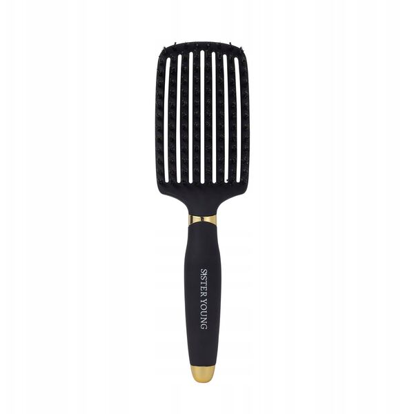 SISTER YOUNG_Ovia Hair Brush szczotka do włosów z włosiem dzika Black